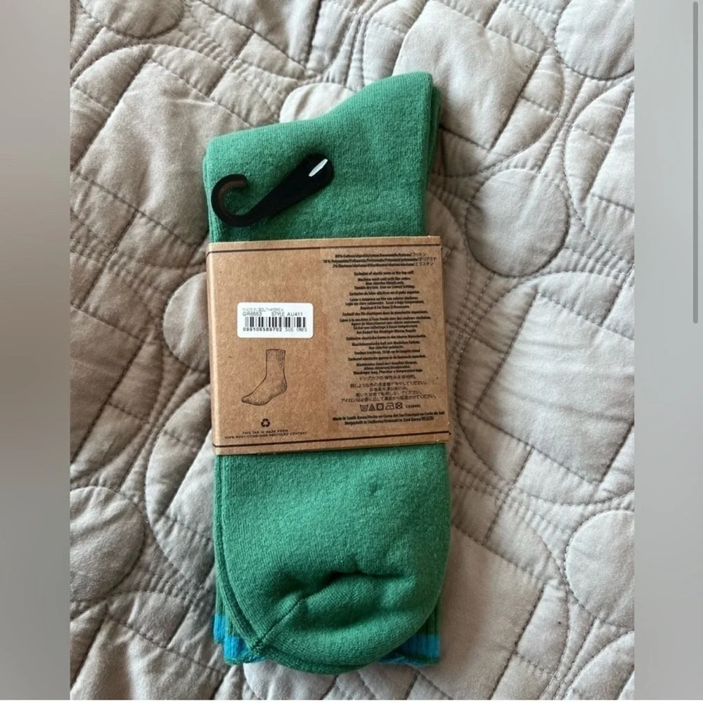 J.Crew Green and Blue Lodge Socks